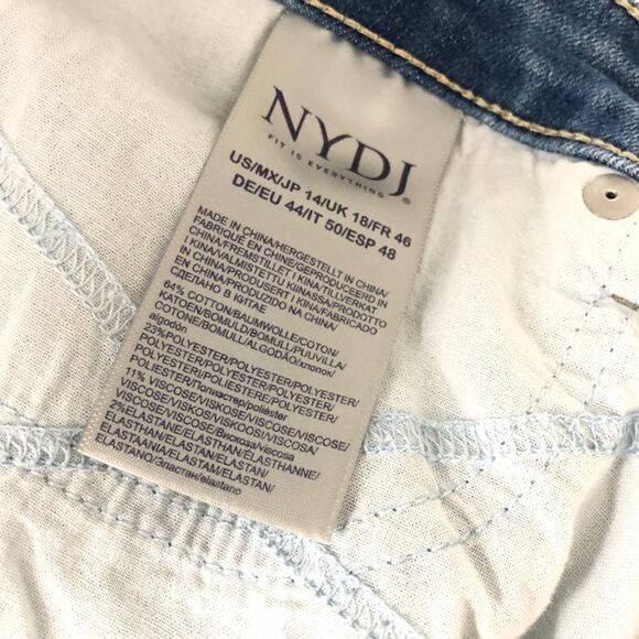 NYDJ Sheri Slim Ankle Jean with Laced Side Slits Size 14 - Picture 9 of 10